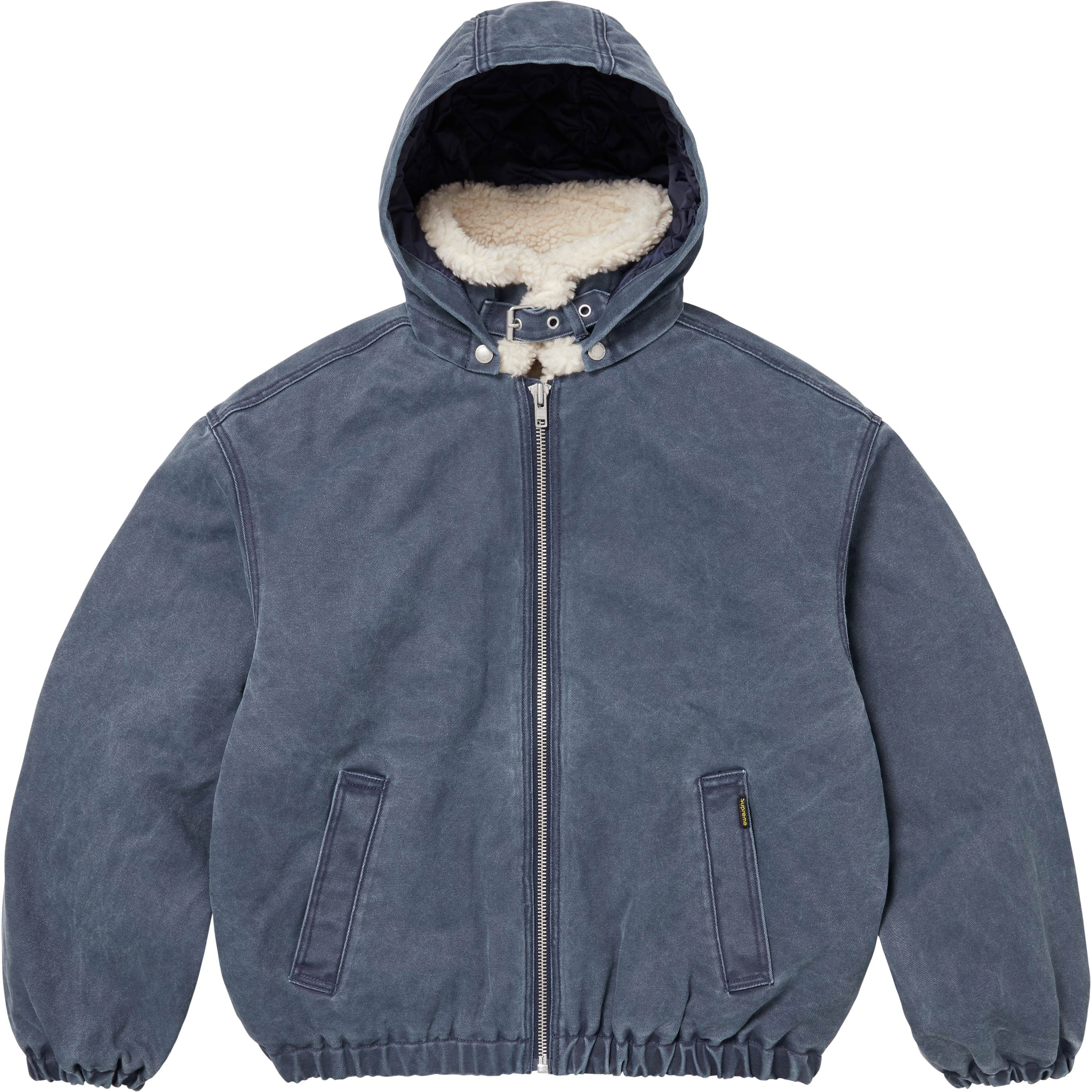 Faux Shearling Lined Bomber Jacket view 14